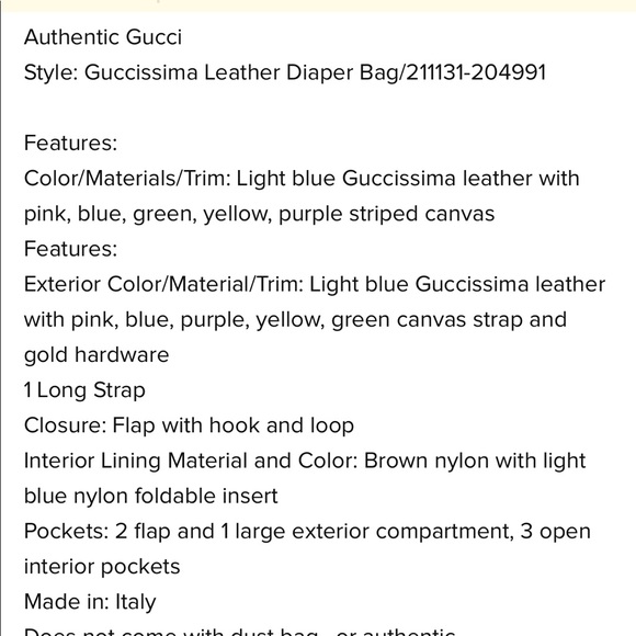 Gucci Diaper Bag - Limited Edition - Picture 5 of 5